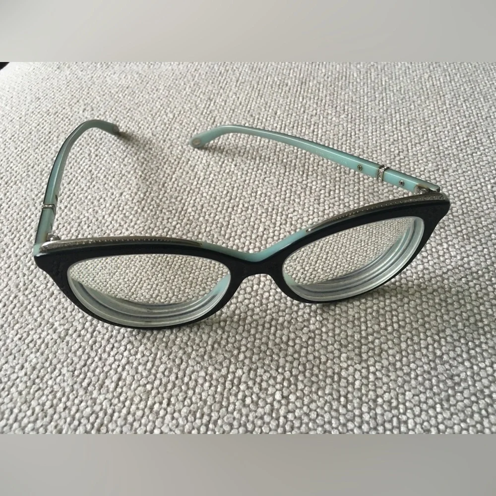 Tiffany & Co. TF 2147-B 8055 Crystals 52 Polished Black/Tiffany Blue